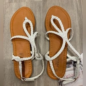 Brand new white sandals